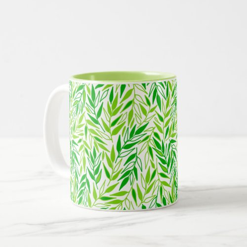 Twig Leaves Two_Tone Coffee Mug