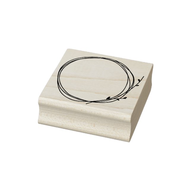 Twig Wreath Frame Country Nature Circle Surround Rubber Stamp (Stamp)