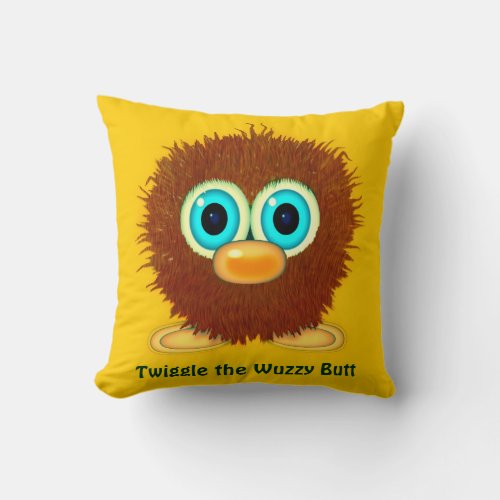 Twiggle the Cuddly Wuzzy Butt Pillow for Kids Room