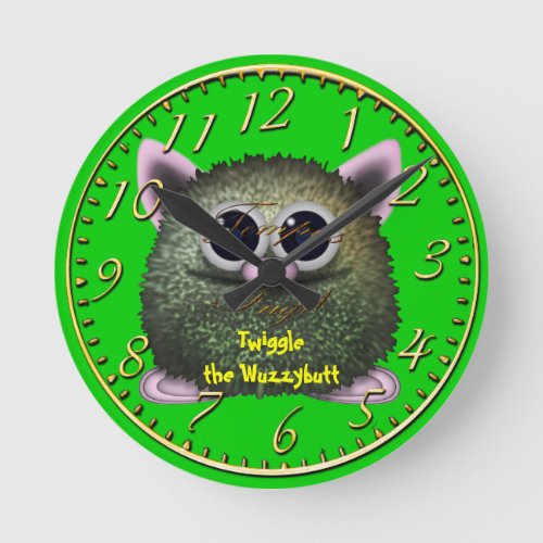 Twiggle the Wuzzybutt Kids Fun Cartoon Clock