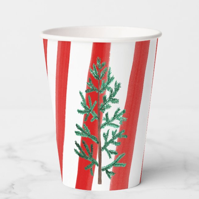 Twiggy Christmas Tree Disposable Cups (Front)