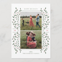 Twigs & Berries 2 Photo Holiday Card