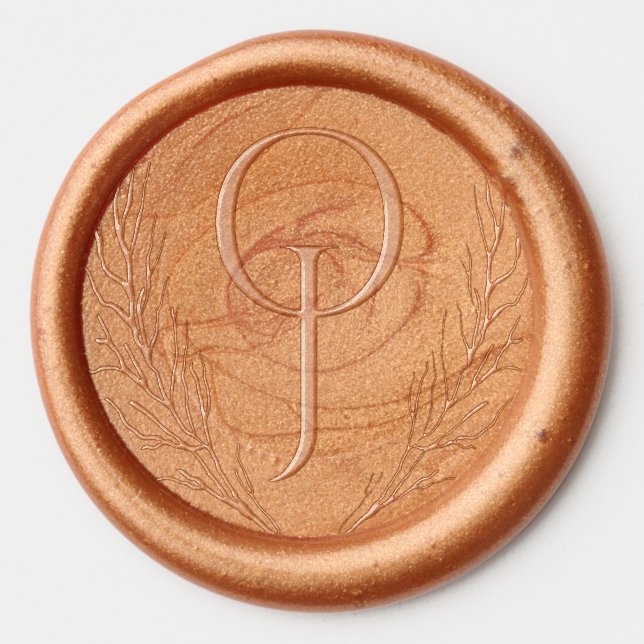 Twigs Elegant Wedding Wax Seal Sticker (Front)