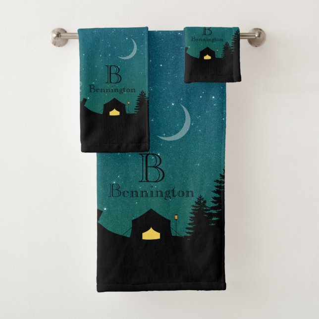Twiight Camping Scene Towel Set (Insitu)