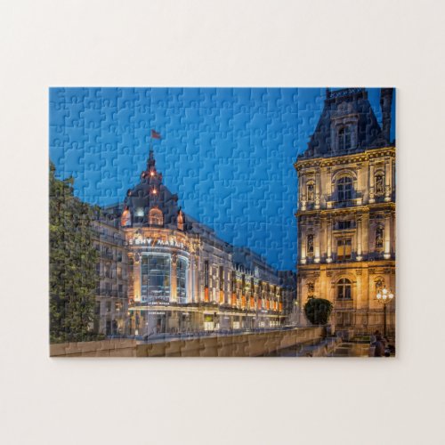 Twilight at Bazar de lHotel de Ville Jigsaw Puzzle