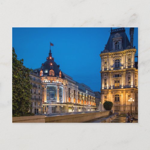 Twilight at Bazar de lHotel de Ville Postcard