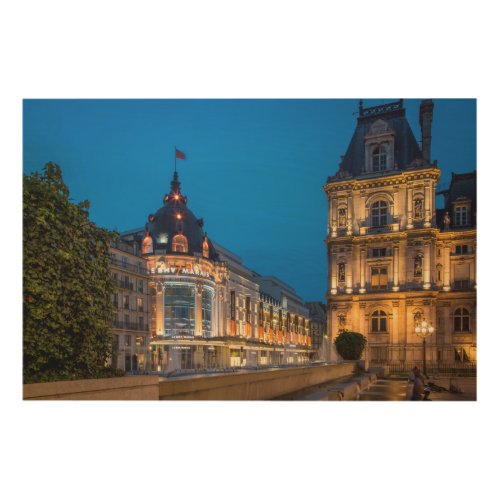 Twilight at Bazar de lHotel de Ville Wood Wall Decor