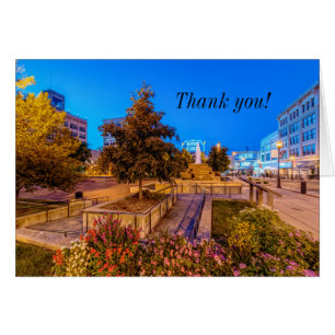 Twilight At Park Central Square Thank you Card