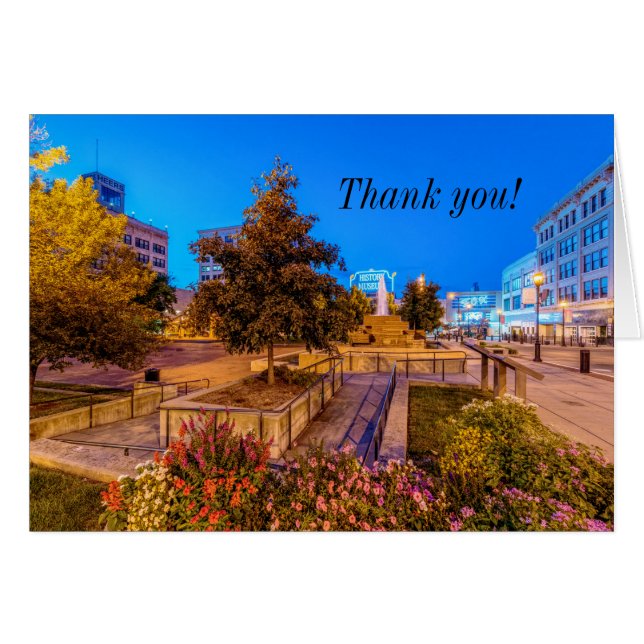 Twilight At Park Central Square Thank you Card (Front Horizontal)