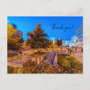 Twilight At Park Central Square Thank you Postcard