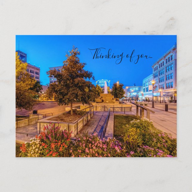 Twilight At Park Central Square Thinking Of You Postcard (Front)