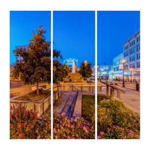 Twilight At Park Central Square Triptych