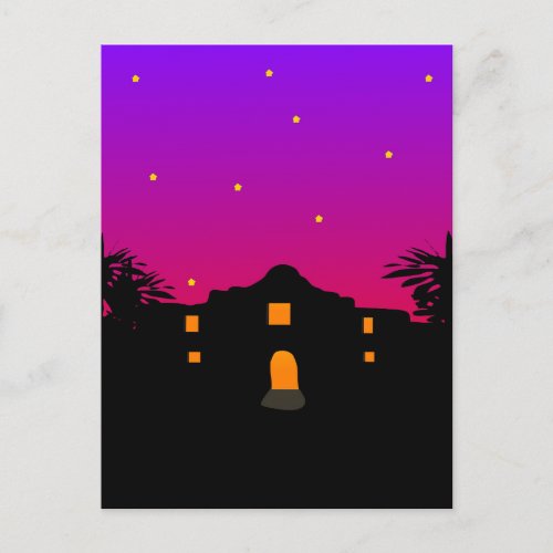 Twilight at the Alamo Postcard