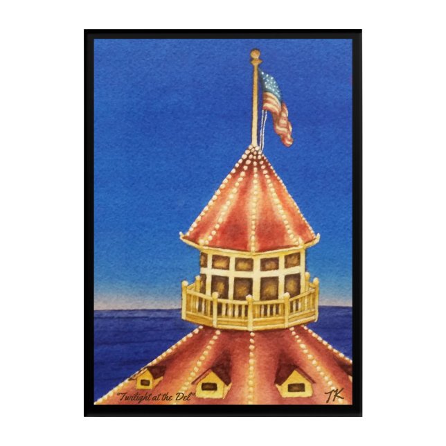 Twilight At the Del Acrylic Print (Front)