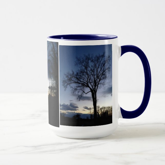 Twilight At The Tree In Winter Mug (Right)