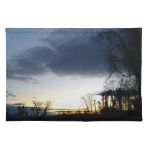 Twilight At The Tree In Winter Placemat