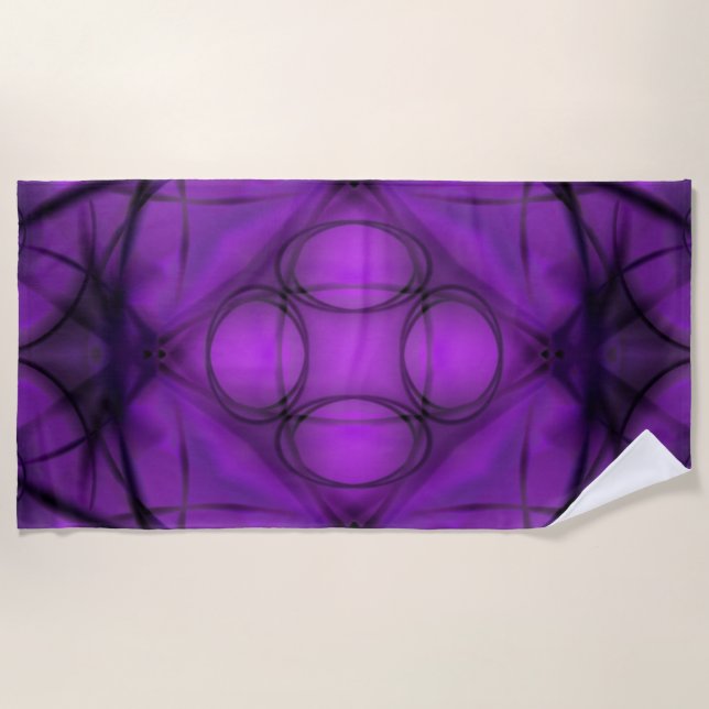 Twilight Bloom Beach Towel (Front)