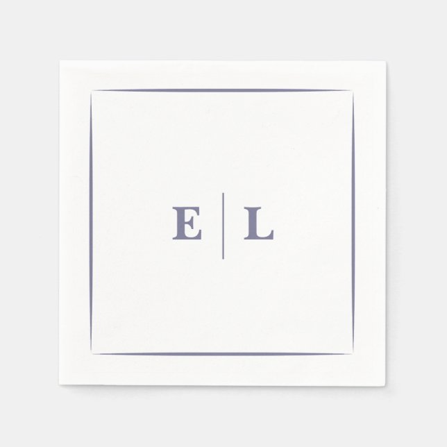 Twilight Bloom Minimal Wedding  Napkins (Front)