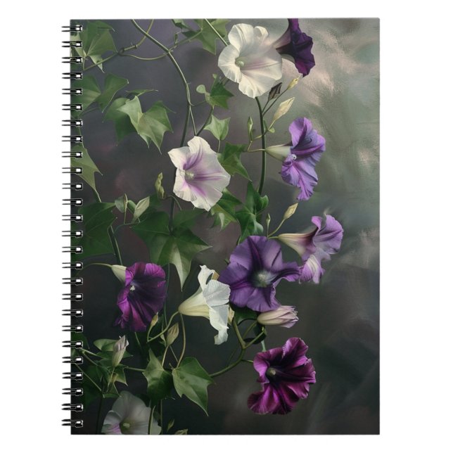 Twilight Blooms: Floral Notebook (Front)