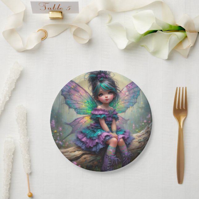  Twilight Blossom Fairy Paper Plates (Wedding)