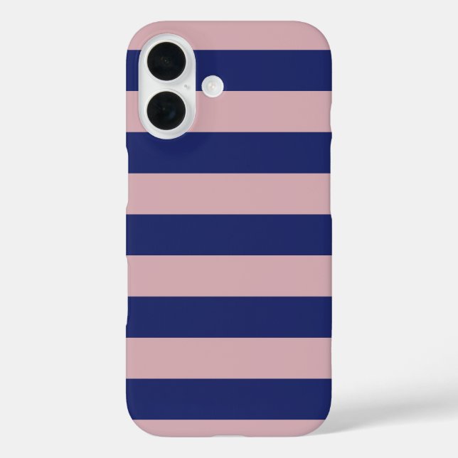 Twilight Blue Sunrise Pink Stripes Case-Mate iPhone Case (Back)