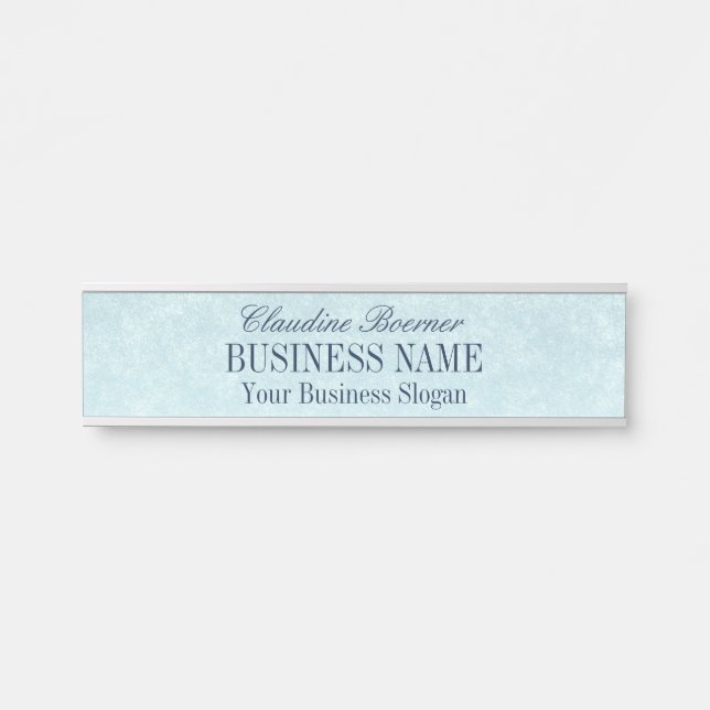 Twilight Blue Textured Look Hanging Desk Wall Door Sign (Front)