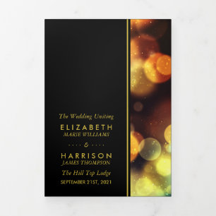 Twilight Bokeh Lights Wedding Program