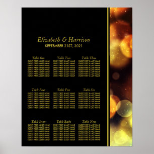 Twilight Bokeh Lights Wedding Wedding Seat Poster