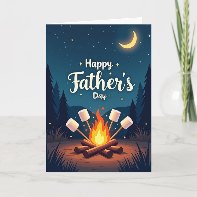 Twilight Campfire Fathers Day Card (Front)