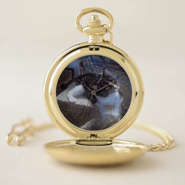 Twilight Cat Pocket Watch (Inside)