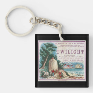 Twilight Clipper Sailing ship Keychain