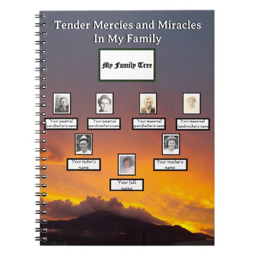 Twilight Cloud Family Tree Mercies Miracles  Notebook
