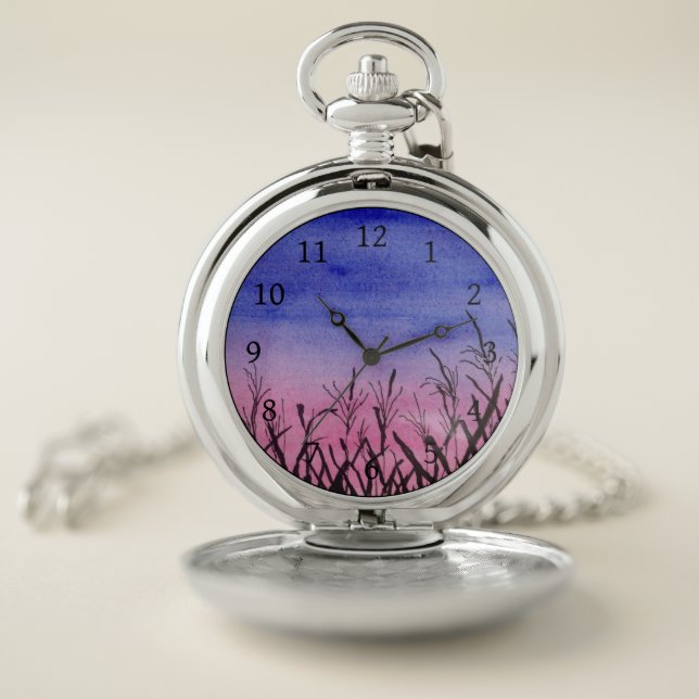 Twilight Corn Field Pocket Watch (Inside)