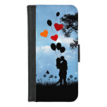 Twilight Couple in Love in Silhouette Art iPhone 8/7 Wallet Case