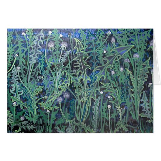 Twilight Dandelions Cards (Front Horizontal)