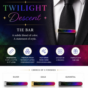 Twilight Descent Gold Finish Tie Bar