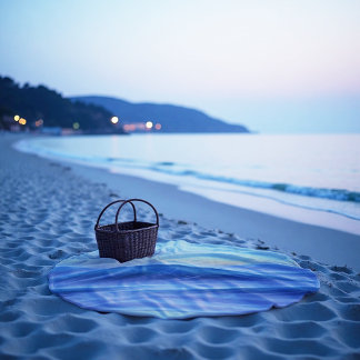 Twilight Drift Fluid Abstract Coastal Beach Towel