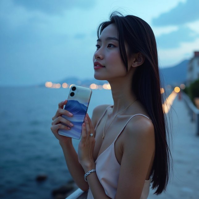 Twilight Drift Fluid Abstract Coastal Case-Mate iPhone Case (Twilight Drift Case. Lavender-dusk & deep teal waves for serene coastal tech elegance.)