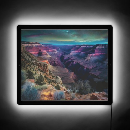 Twilight Embrace A Canyons Celestial Symphony LED Sign