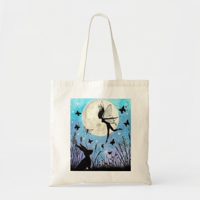 Twilight Faeries and hare tote bag (Front)