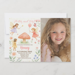 Twilight Fairy Birthday Invitation with photo