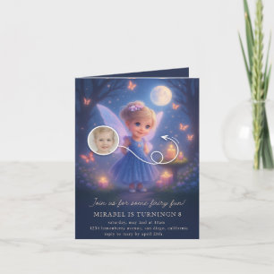Twilight Fairy Garden Birthday Invitation for Girl