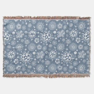 Twilight Garden - A Traditional Floral Dance Throw Blanket