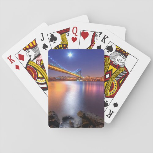 Twilight George Washington BridgePalisades NJ Playing Cards
