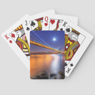 Twilight, George Washington BridgePalisades, NJ. Poker Cards
