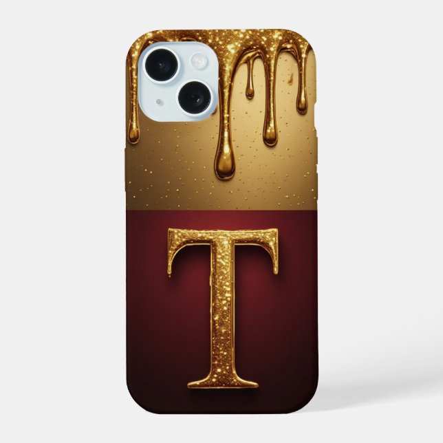 💎 Twilight Glitter T Monogram Dripping Luxe Iphone Case (Back)