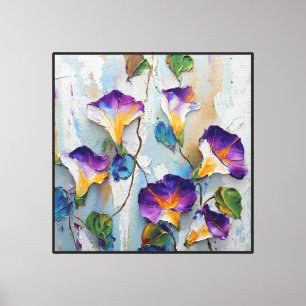 Twilight Glory Abstract Floral Painting Canvas Print