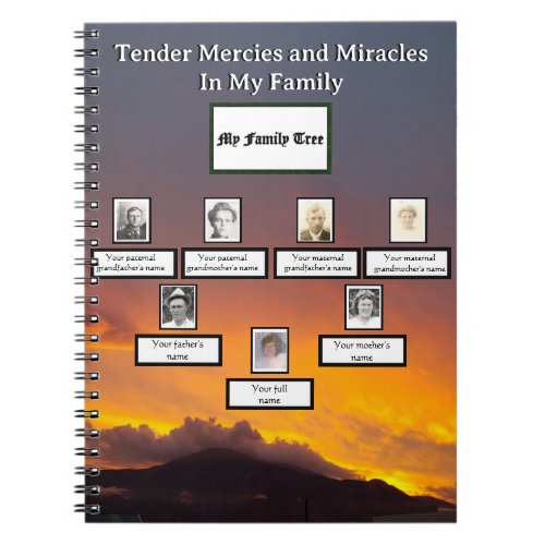 Twilight Gold Cloud Family Tree Mercies Miracles  Notebook