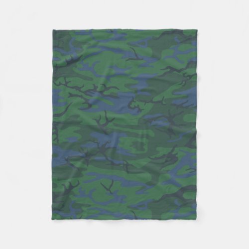 Twilight Green Camo Fleece Blanket