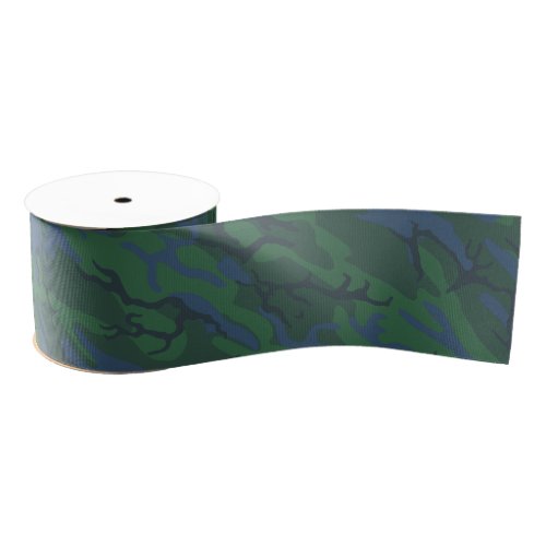 Twilight Green Camo Grosgrain Ribbon